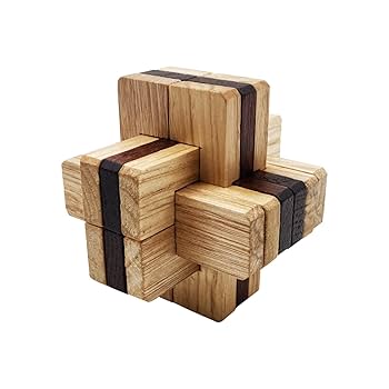 WAKU 木製パズル型ブロック　立方体、直方体ハーフ WAKU-BLOCKシリーズ・童具館